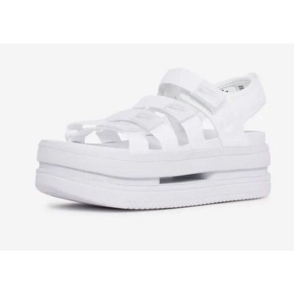 Nike DH0224-100 Women’s Sz 11 Icon Classic 4 Strap Platform White Sandals $110 - Picture 8 of 14
